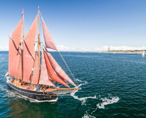 Traditionsschiff „Zuversicht“ in der Yachtwerft Rahtje in Kiel