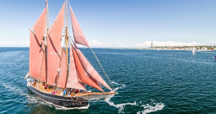 Traditionsschiff „Zuversicht“ in der Yachtwerft Rahtje in Kiel