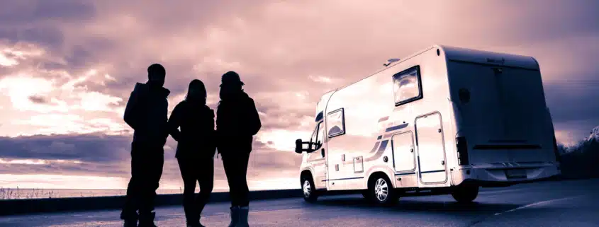 Wohnmobil am Meer Parkplatz