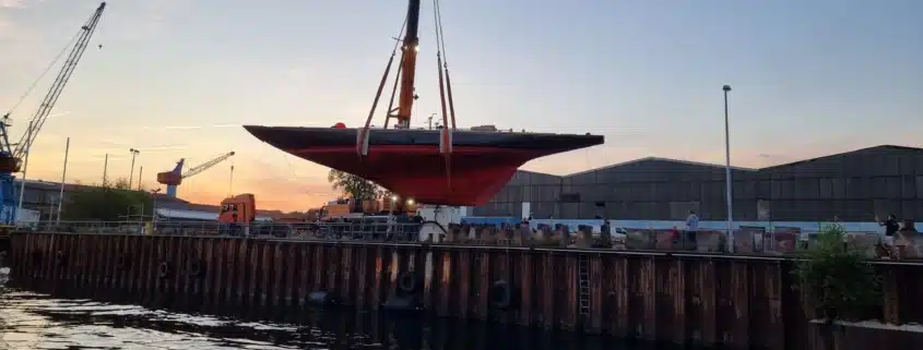 Winterlager für große Yacht